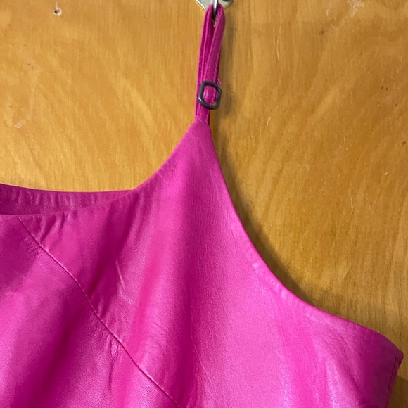 Nasty gal 💯 leather pinafore mini dress - XXL - Picture 6 of 8